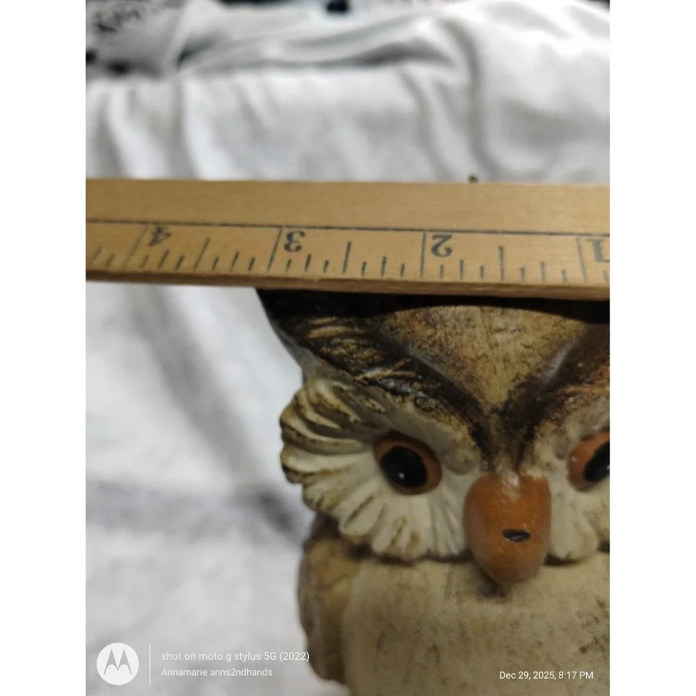 Rustic Owl Candle Figurine‎ Decorative Home Decor Accent